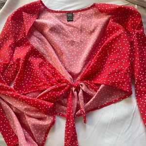 Red Tie Up Crop ❤️